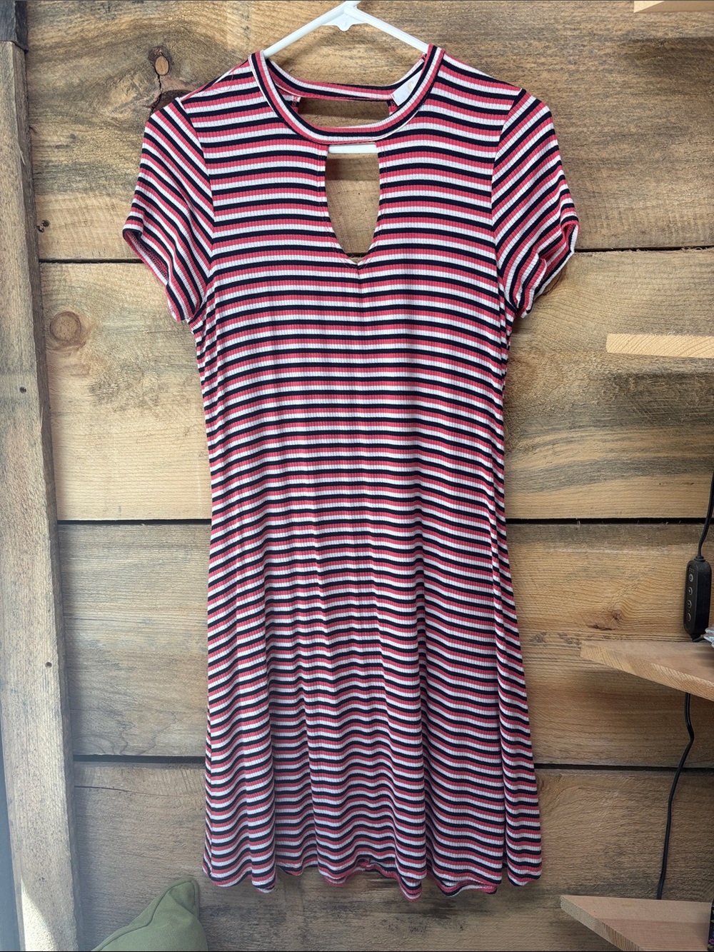 Charming Charlie Striped Ribbed Dress